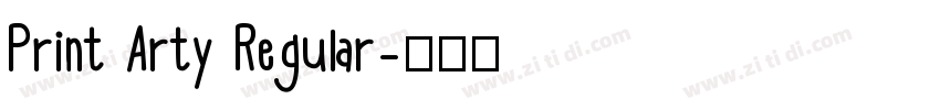 Print Arty Regular字体转换